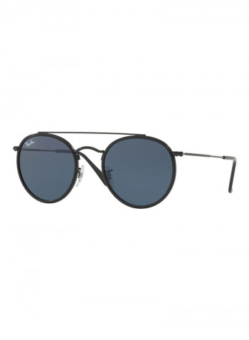 UV Protected Double Bridge Round Sunglasses - Lens Size: 51 mm