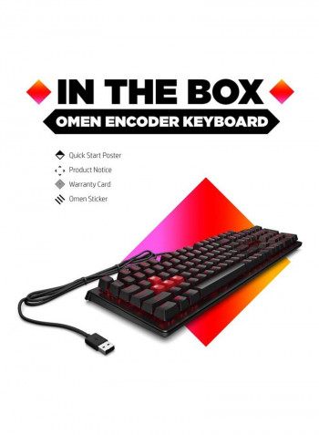 OEM Encoder Gaming Keyboard Black/Red