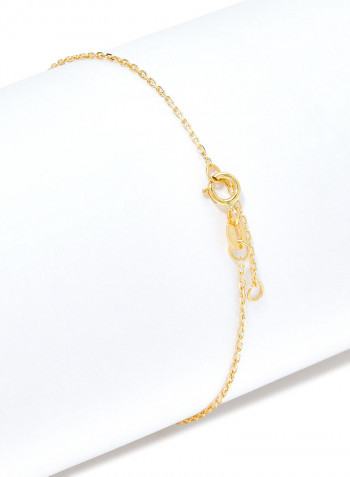 18 Karat Gold Lapis Lazuli Single Stone Bracelet