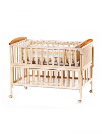 Oakley Wooden Rocking Bedside Baby Crib 0-36M