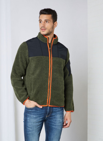 Sherpa Zip Through Jacket Deep Depths
