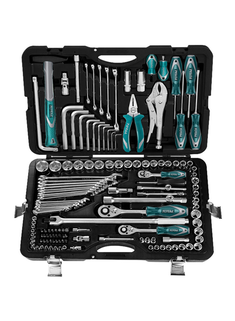 142-Piece Combination Tool Set Teal/Silver 56x10x39centimeter