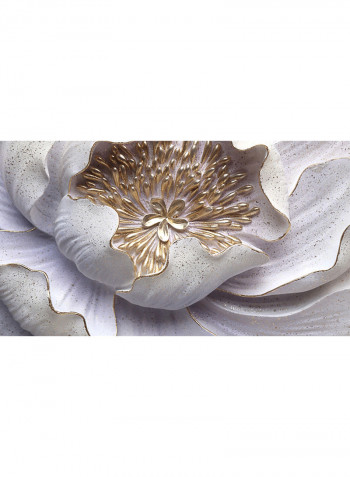 Flower 3D Wall Art Golden/White 6.53kg