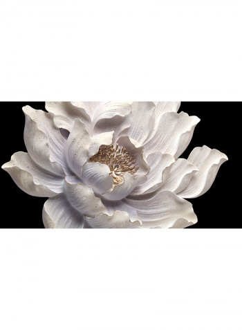 Flower 3D Wall Art Golden/White 6.53kg