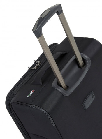 Softside 3 Piece Luggage Trolley Set Black