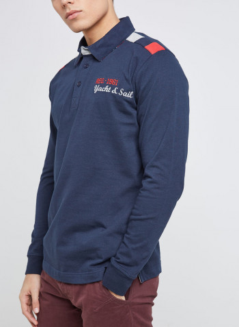 Full Sleeve Sport Design Heavy Knitted T-Shirt Black