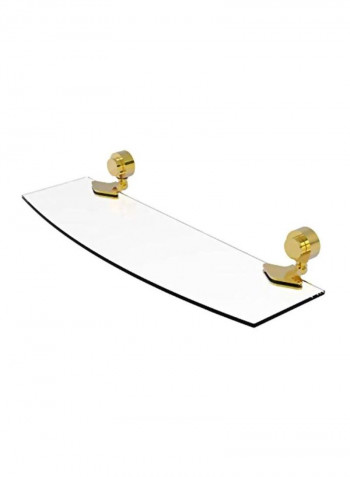 Venus Collection Glass Shelf Clear/Gold 18inch