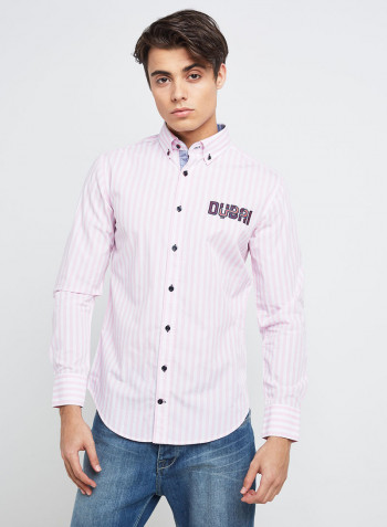 Full Sleeve Casual Cotton Shirt Pink