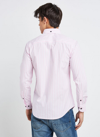 Full Sleeve Casual Cotton Shirt Pink