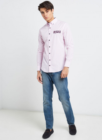 Full Sleeve Casual Cotton Shirt Pink