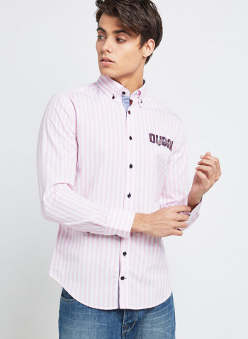 Full Sleeve Casual Cotton Shirt Pink