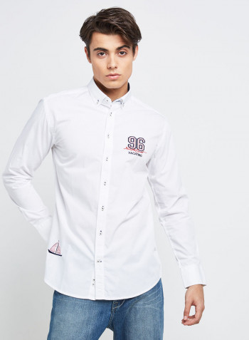 Full Sleeve Casual Cotton Shirt White