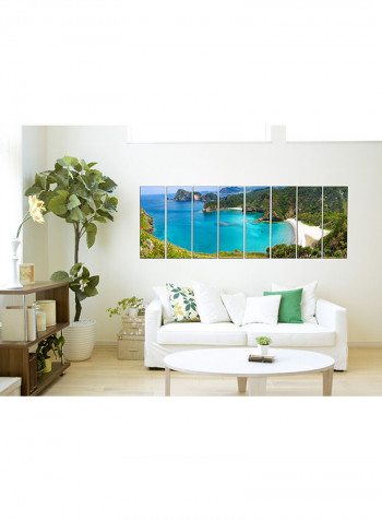 8-Piece Framed Canvas Wall Art Painting Multicolour 100x32inch