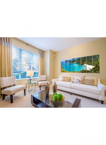 8-Piece Framed Canvas Wall Art Painting Multicolour 100x32inch