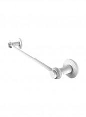 Mercury Collection Twist Accent Towel Bar Matte White 30inch