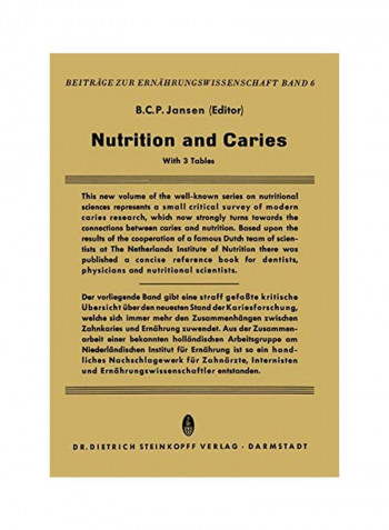 Nutrition And Caries Paperback