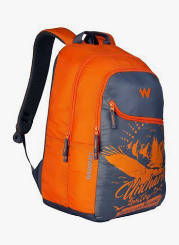 Nylon 35 Liter Backpack 11619-Badge_Org Grey/Orange