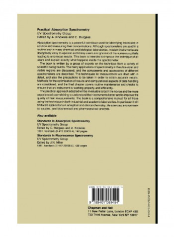 Practical Absorption Spectrometry Paperback