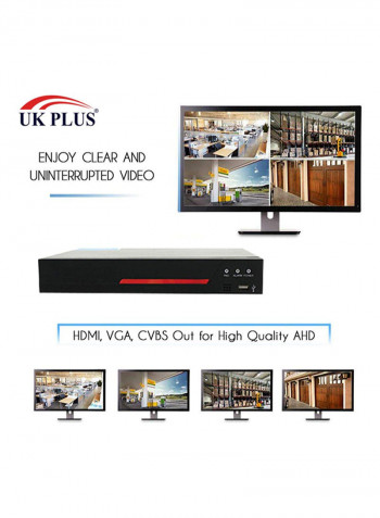 8-Piece 1080P 8CH Home Security Surveillance Camera With DIY Kit