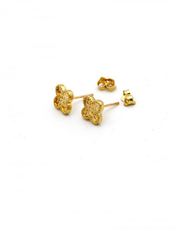 18 Karat Gold Glittering Earrings