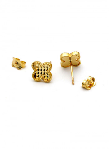 18 Karat Gold Glittering Earrings