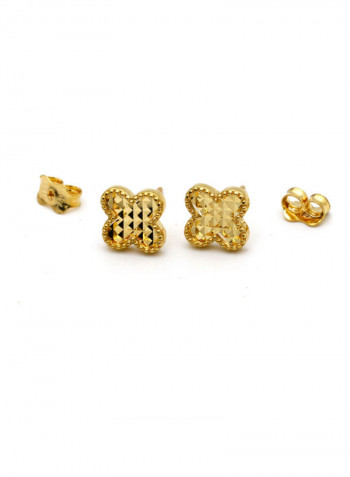 18 Karat Gold Glittering Earrings
