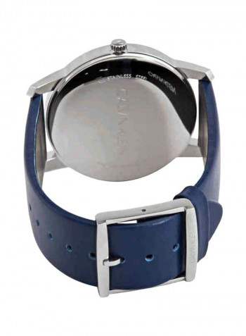 Men's Leather Analog Wrist Watch