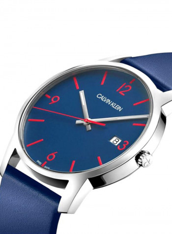Men's Leather Analog Wrist Watch