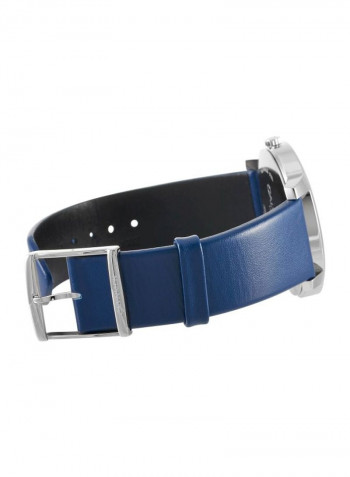 Men's Leather Analog Wrist Watch
