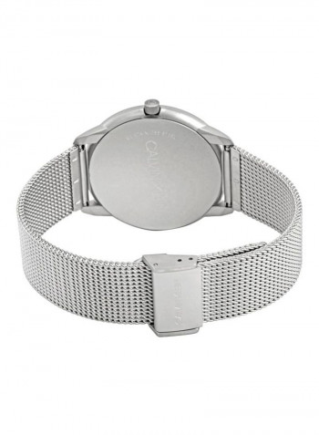 Men's Minimal Silver Stainless Steel Strap Watch