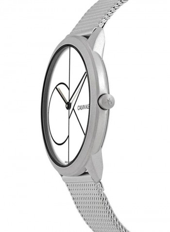 Men's Minimal Silver Stainless Steel Strap Watch
