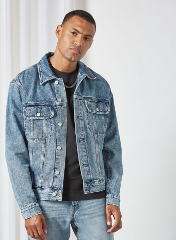 Regular Denim Jacket Denim Dark