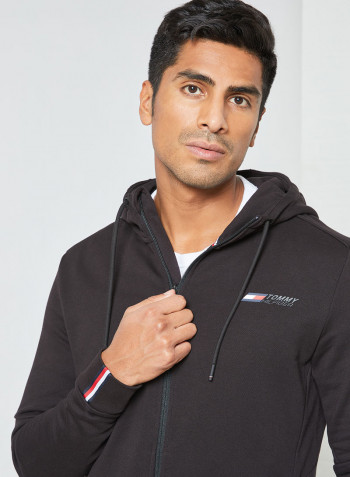 Sport Cool Zip-Through Hoodie Black