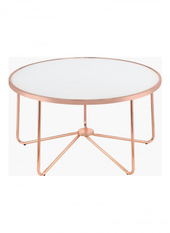 Avril Round Coffee Table Gold/Clear
