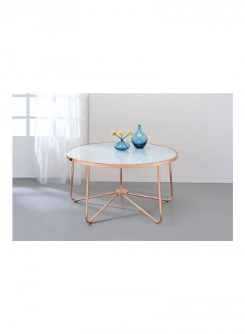 Avril Round Coffee Table Gold/Clear