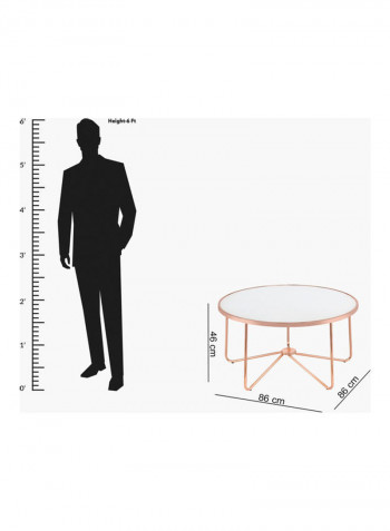 Avril Round Coffee Table Gold/Clear
