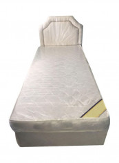 Bed With Medical Mattress And Head Board Beige Single