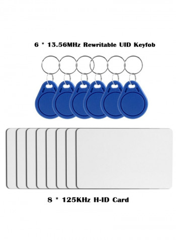 16-Piece Handheld Key Machine Beige/Blue/White 22.5centimeter