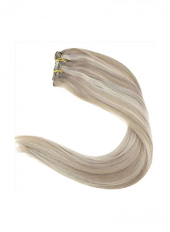 7-Piece Clip In Hair Extensions Blonde