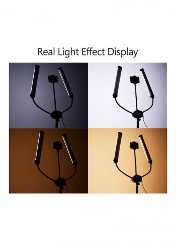 Dual Arm LED Video Lamp Black/White