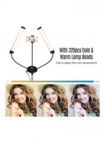 Dual Arm LED Video Lamp Black/White