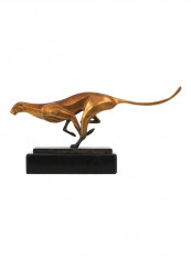 Decorative Leopard Modern Art Sculpture Brown 14.9x7.1x4.3inch