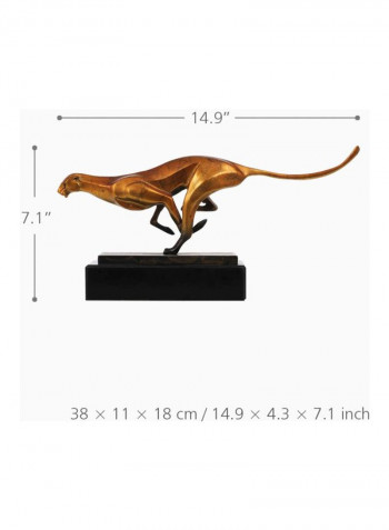 Decorative Leopard Modern Art Sculpture Brown 14.9x7.1x4.3inch