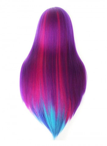 Lace Front Synthetic Long Straight Wig Table Clamp Stand Multicolour 26inch