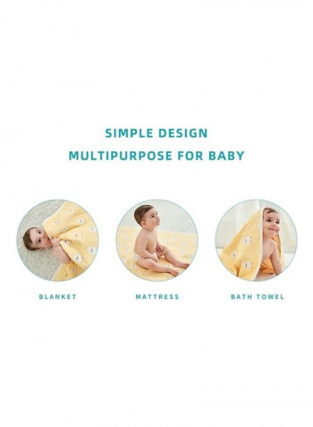Jacquard Soft Swaddling Cartoon Print Insular Blanket Bath Towel