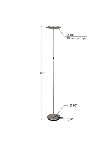 Sky LED Torchiere Floor Lamp Brushed Nickel 10x10x63inch
