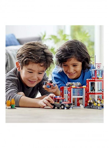 509-Piece City Fire Station Building Toy