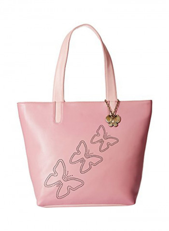 Polyester Blend Shoulder Bag Pink