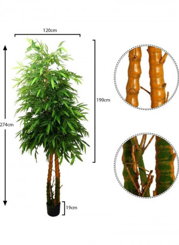 Nearly Natural Artificial Bamboo Tree - 2.7 Meters Green 270cm