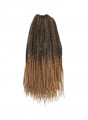 7-Piece Braided Crochet Hair Extension Set Brown 18inch
